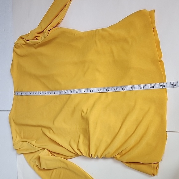ANNE KLEIN 3/4 SLEEVE YELLOW TOP/ SIZE 10 - Picture 11 of 14